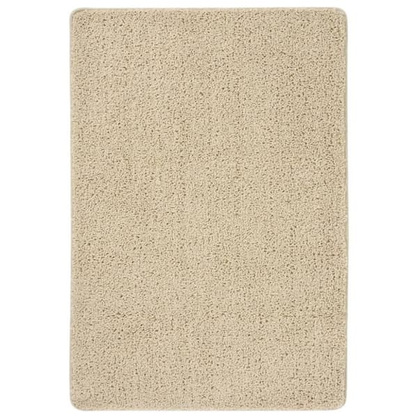 vidaXL Flossteppe kremhvit 160x230 cm sklisikkert