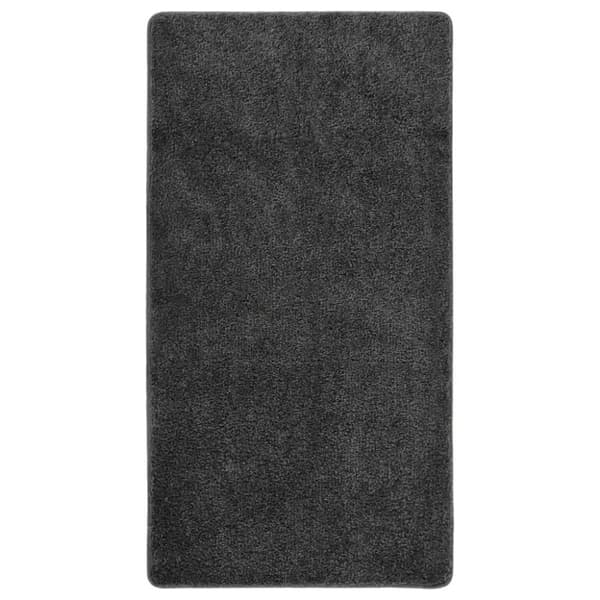 vidaXL Flossteppe mørkegrå 80x150 cm sklisikkert
