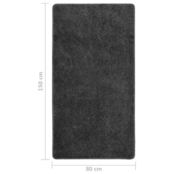 vidaXL Pörrömatto tummanharmaa 80x150 cm liukumaton