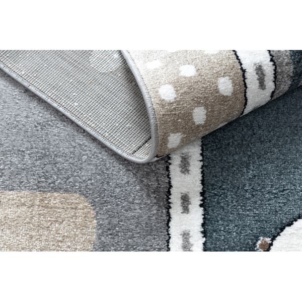 Matto FUN Strade lapsille, ulica, miasto harmaa, 180x270 cm