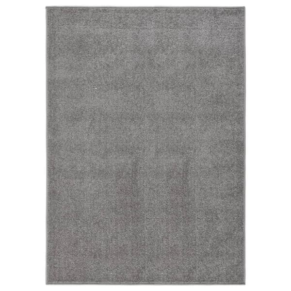 vidaXL Teppe med kort luv 120x170 cm grå