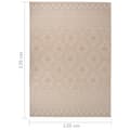 Miniatyrbilde 6 av 7: vidaXL Utendørs flatvevd teppe 120x170 cm brun striper