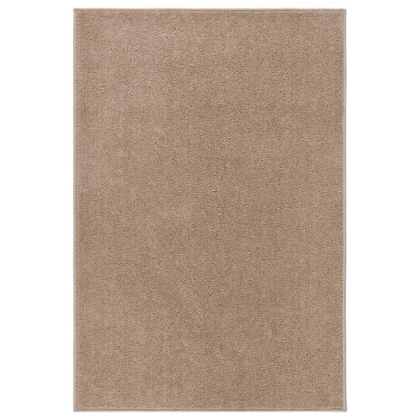 vidaXL Teppe med kort luv 160x230 cm brun