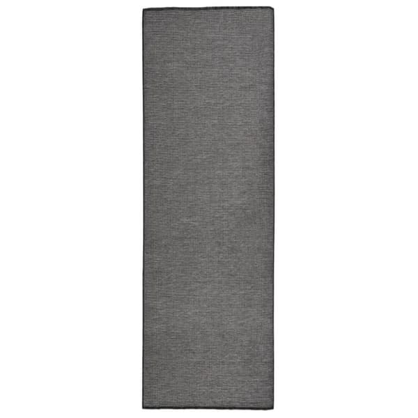 vidaXL Utomhusmatta plattvävd 80x250 cm grå