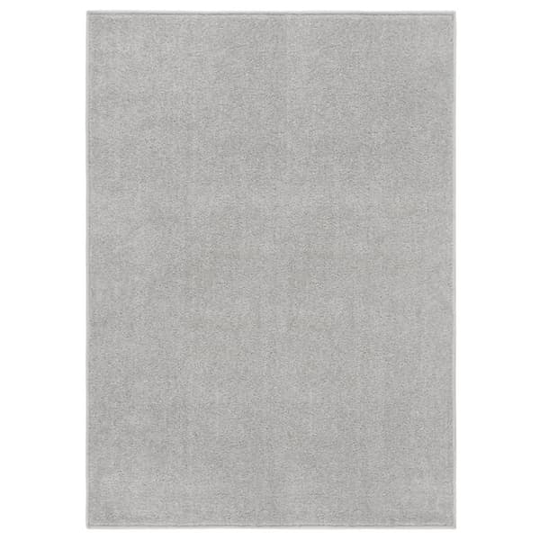 vidaXL gulvtæppe 120x170 cm kort luv lysegrå
