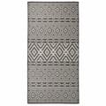 Miniatyrbilde 1 av 7: vidaXL Utendørs flatvevd teppe 100x200 cm svart striper