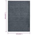 Miniatyrbilde 7 av 8: vidaXL Teppe med kort luv 140x200 cm antrasitt