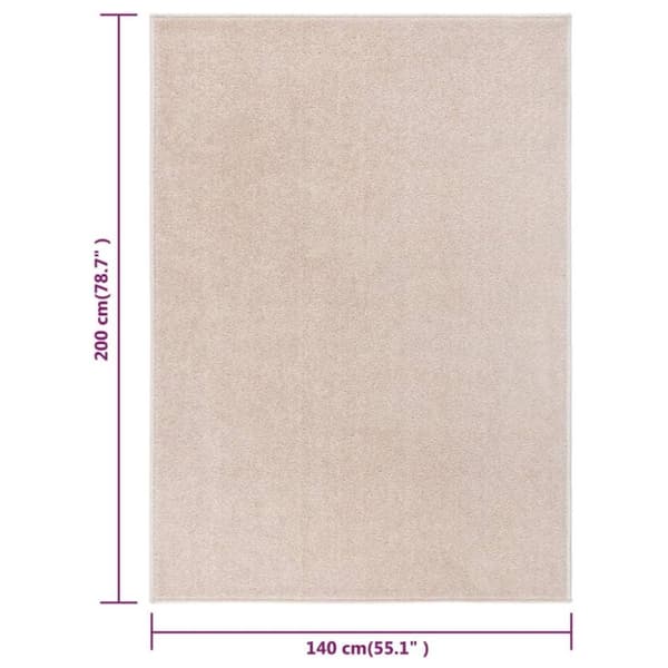 vidaXL Matta 140x200 cm mörk beige