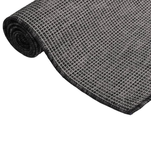 vidaXL Ulkomatto flatweave 80x150 cm harmaa