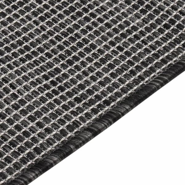 vidaXL Ulkomatto flatweave 80x150 cm harmaa