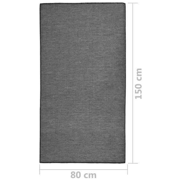 vidaXL Ulkomatto flatweave 80x150 cm harmaa