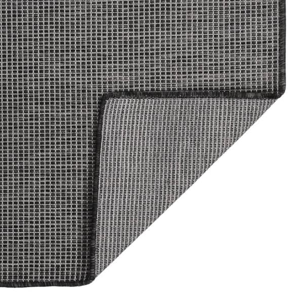vidaXL Ulkomatto flatweave 80x150 cm harmaa