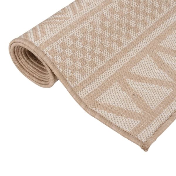 vidaXL fladvævet udendørstæppe 200x280 cm stribet brun