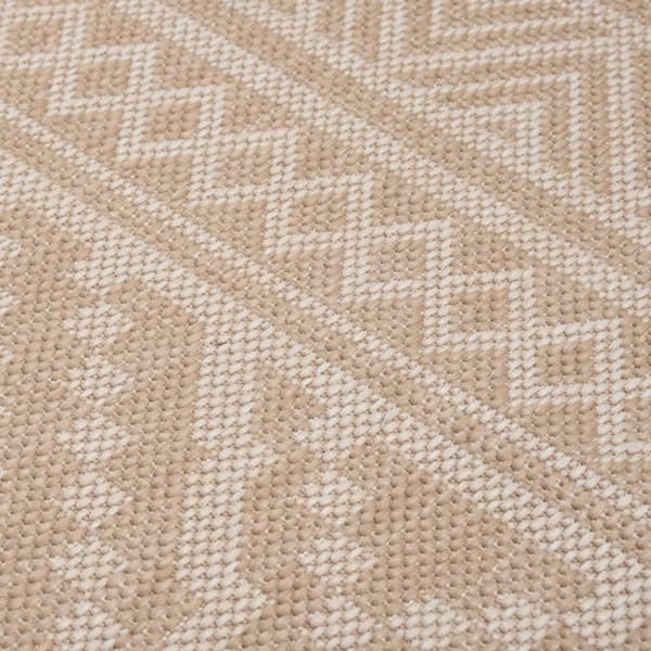 vidaXL fladvævet udendørstæppe 200x280 cm stribet brun