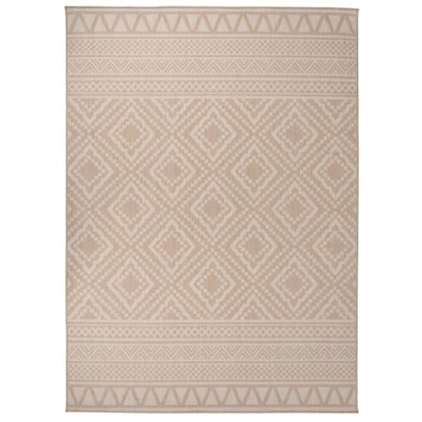 vidaXL fladvævet udendørstæppe 200x280 cm stribet brun