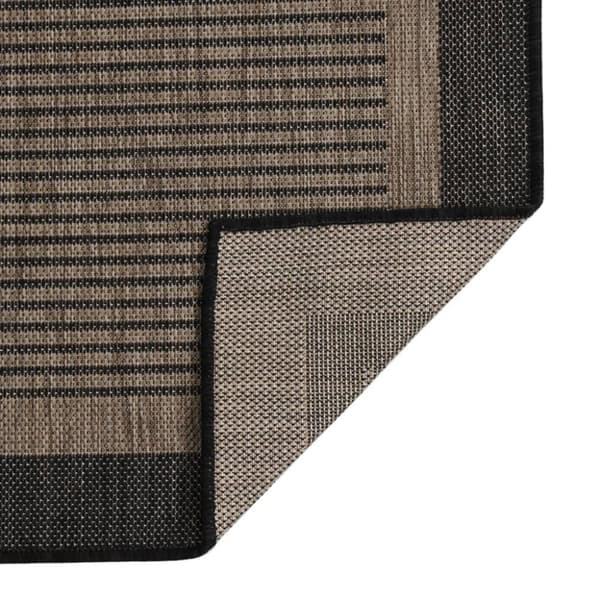 vidaXL Utomhusmatta plattvävd 160x230 cm mörkbrun