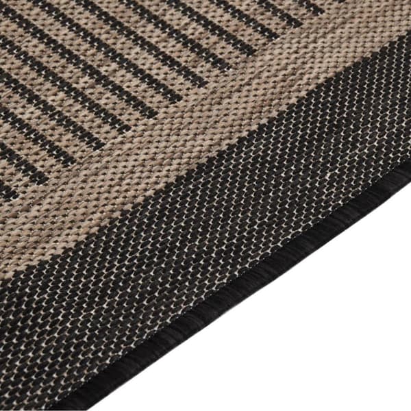 vidaXL Utendørs flatvevd teppe 200x280 cm mørkebrun