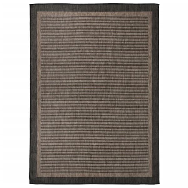 vidaXL Utendørs flatvevd teppe 200x280 cm mørkebrun