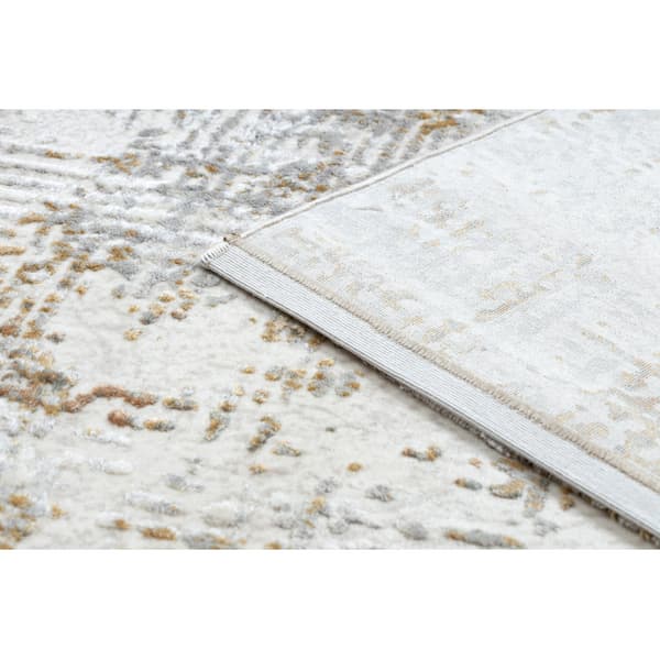 Matta ACRYLIC ELITRA 6202 Abstraktion vintage elfenben / gul , 160x230 cm