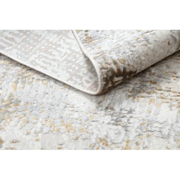 Matta ACRYLIC ELITRA 6202 Abstraktion vintage elfenben / gul , 160x230 cm