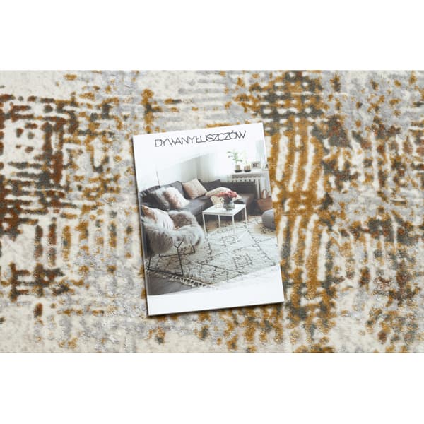 Matta ACRYLIC ELITRA 6202 Abstraktion vintage elfenben / gul , 160x230 cm