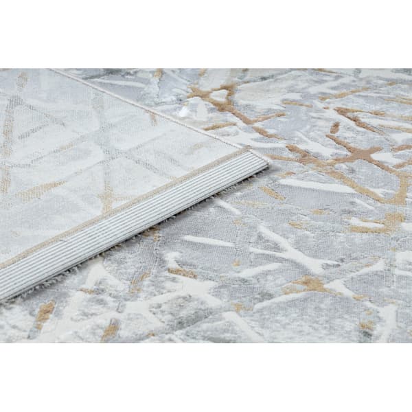Matta ACRYLIC ELITRA 9964 Trellis vintage grå / gul , 200x300 cm