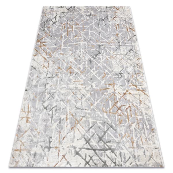 Matta ACRYLIC ELITRA 9964 Trellis vintage grå / gul , 200x300 cm