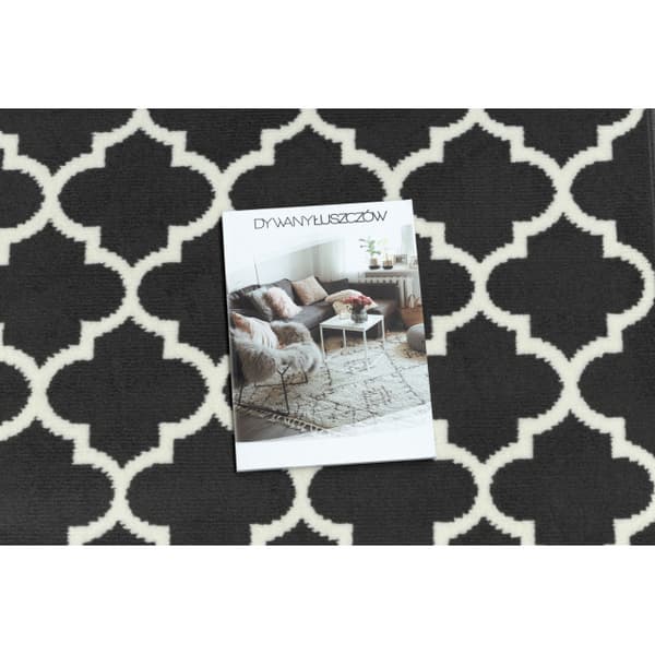 Matto BCF MORAD Trelis Marokkolainen apila harmaa / kerma 80 cm, 80x930 cm