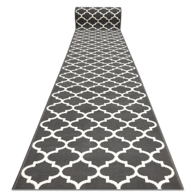 Löpare BCF MORAD Trelis Marockansk spaljé grå / kräm 100 cm, 100x680 cm