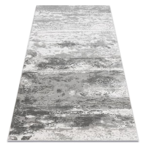 Matta ACRYLIC VALS 2359 Abstraktion ivory / grå, 80x250 cm