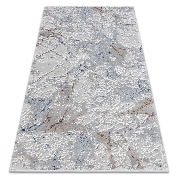 Matta ACRYLIC VALS 0073 Marble grå / ivory, 80x250 cm