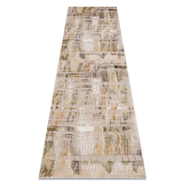 Matta, trottoar ACRYLIC VALS 5032 Björk bark beige / gul, 80x300 cm