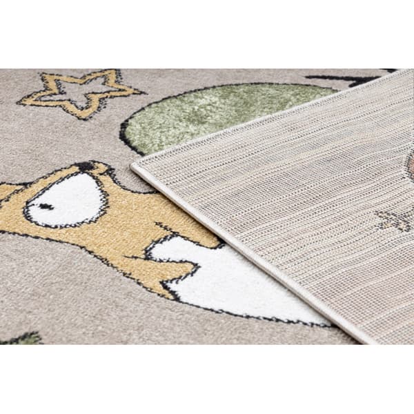 Matto FUN Forester lapsille, eläimet, metsä beige, 140x190 cm