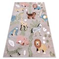 Pikkukuva 1 / 5: Matto FUN Africa lapsille, eläimet, Afrikka beige, 140x190 cm