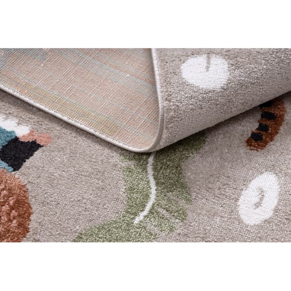 Matto FUN Africa lapsille, eläimet, Afrikka beige, 240x330 cm
