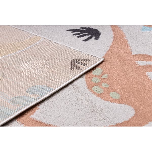 Matto FUN Dino lapsille, Dinosaurukset beige, 80x150 cm