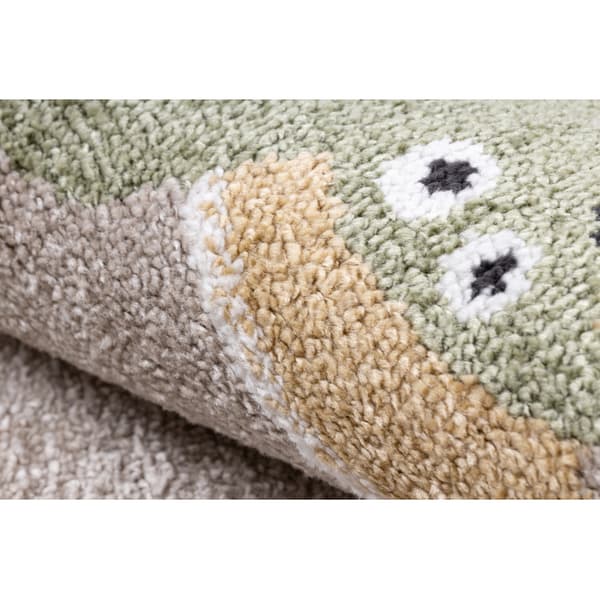Matto FUN Dino lapsille, Dinosaurukset beige, 80x150 cm