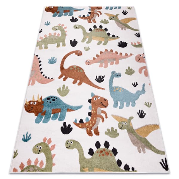 Matto FUN Dino lapsille, Dinosaurukset kerma, 140x190 cm