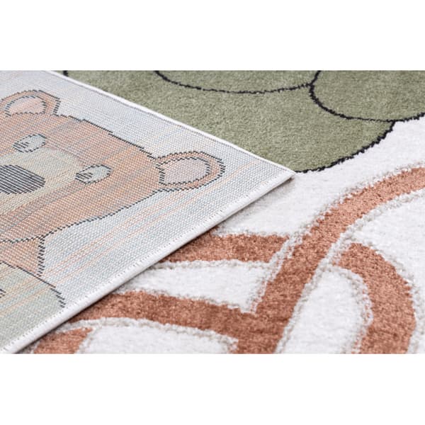 Matto FUN Honey lapsille, karhu, mehiläiset kerma, 120x170 cm
