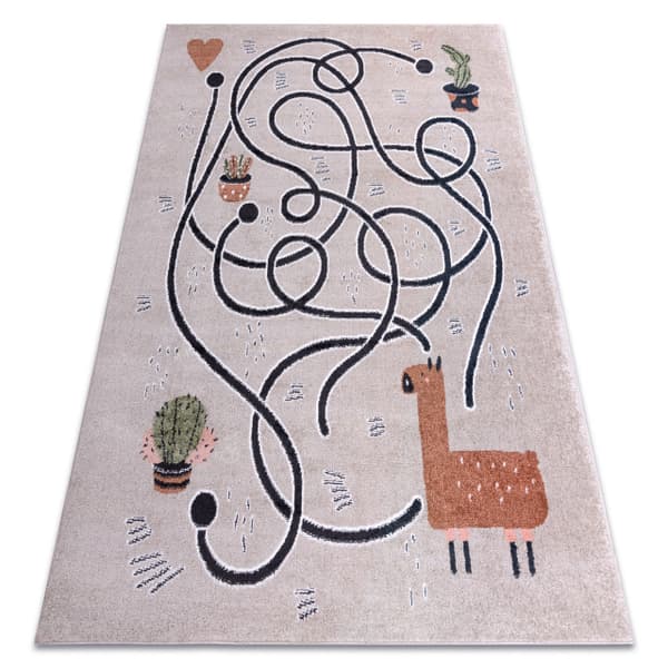 Matto FUN Game lapsille, peli, laama beige, 120x170 cm