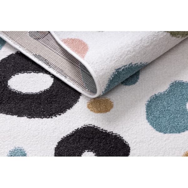 Matto FUN Spots lapsille, täplät kerma, 140x190 cm