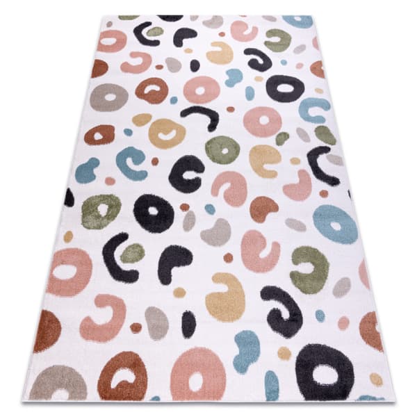 Matto FUN Spots lapsille, täplät kerma, 160x220 cm