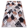Pikkukuva 1 / 5: Matto FUN Tops lapsille, vuoret, kerma, 120x170 cm