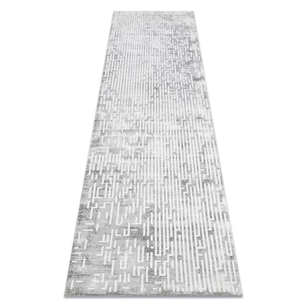 Matta ACRYLIC VALS 3943 labyrint vintage grå / ivory , 80x300 cm