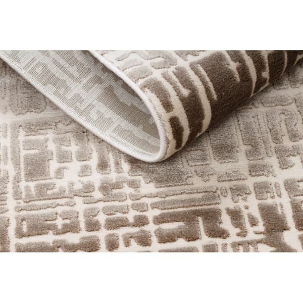 Matta ACRYLIC VALS 3236 Abstraktion beige, 70x140 cm