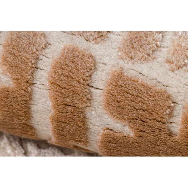 Matto AKRYYLI VALS 3236 Abstraktio kupari / beige, 70x140 cm