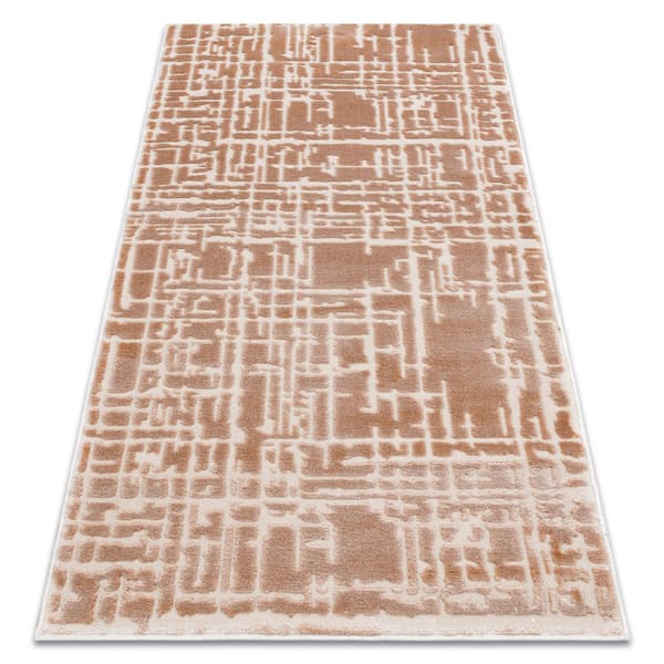 Matta ACRYLIC VALS 3236 Abstraktion kooper / beige, 70x140 cm