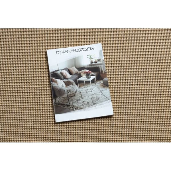 Sisaltæppe SISAL FLOORLUX 20580 glat, forenet, enfarvet - natural / coffee, 60x110 cm