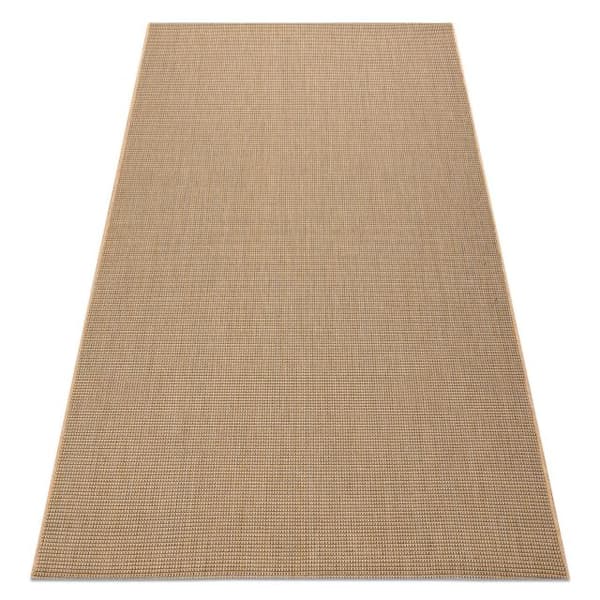 Sisaltæppe SISAL FLOORLUX 20580 glat, forenet, enfarvet - natural / coffee, 60x110 cm