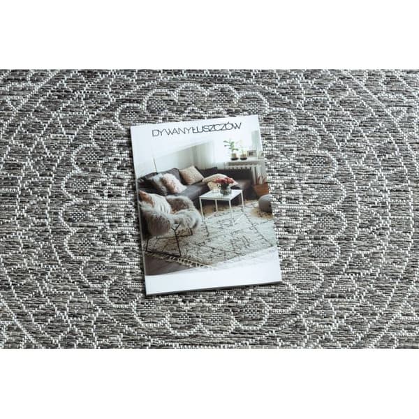Matta SISAL LOFT 21207 Rosette BOHO cirkel ivory/silver/taupe, cirkel 160 cm